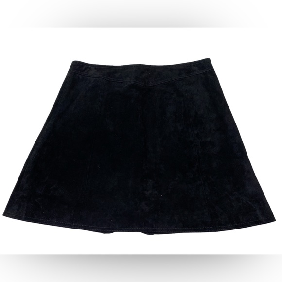 Zara - Genuine Suede Floral Embroidered Skirt - Picture 5 of 9